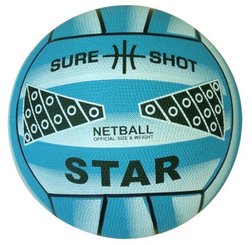 Size 4 Rubber Netball Blue By Hotshot Sport