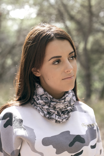 Fabric White And Black Snood By Hotshotsport